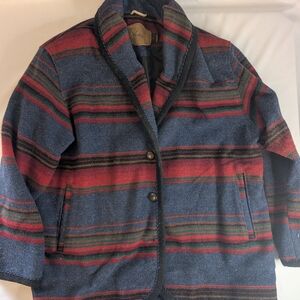 Woolrich Men's Striped Wool Blend Barn Jacket